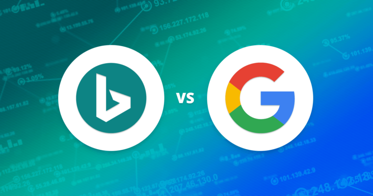Bing logo vs Google logo 