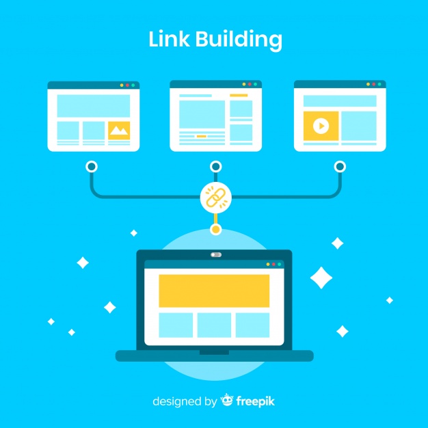 Link Building for local SEO Marketing - one link pointing to 3 others indicating how link building works

