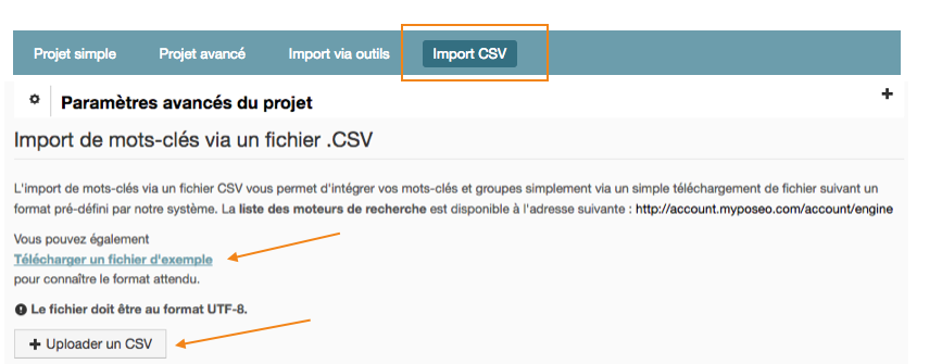 import-mots-cles-csv